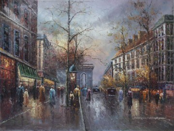 st055D Impressionnisme Paris scènes Peinture à l'huile